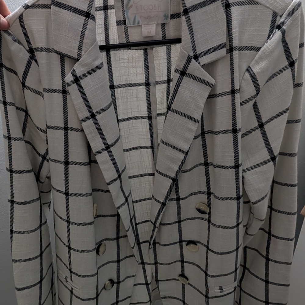 Windsor Black and White Plaid Blazer